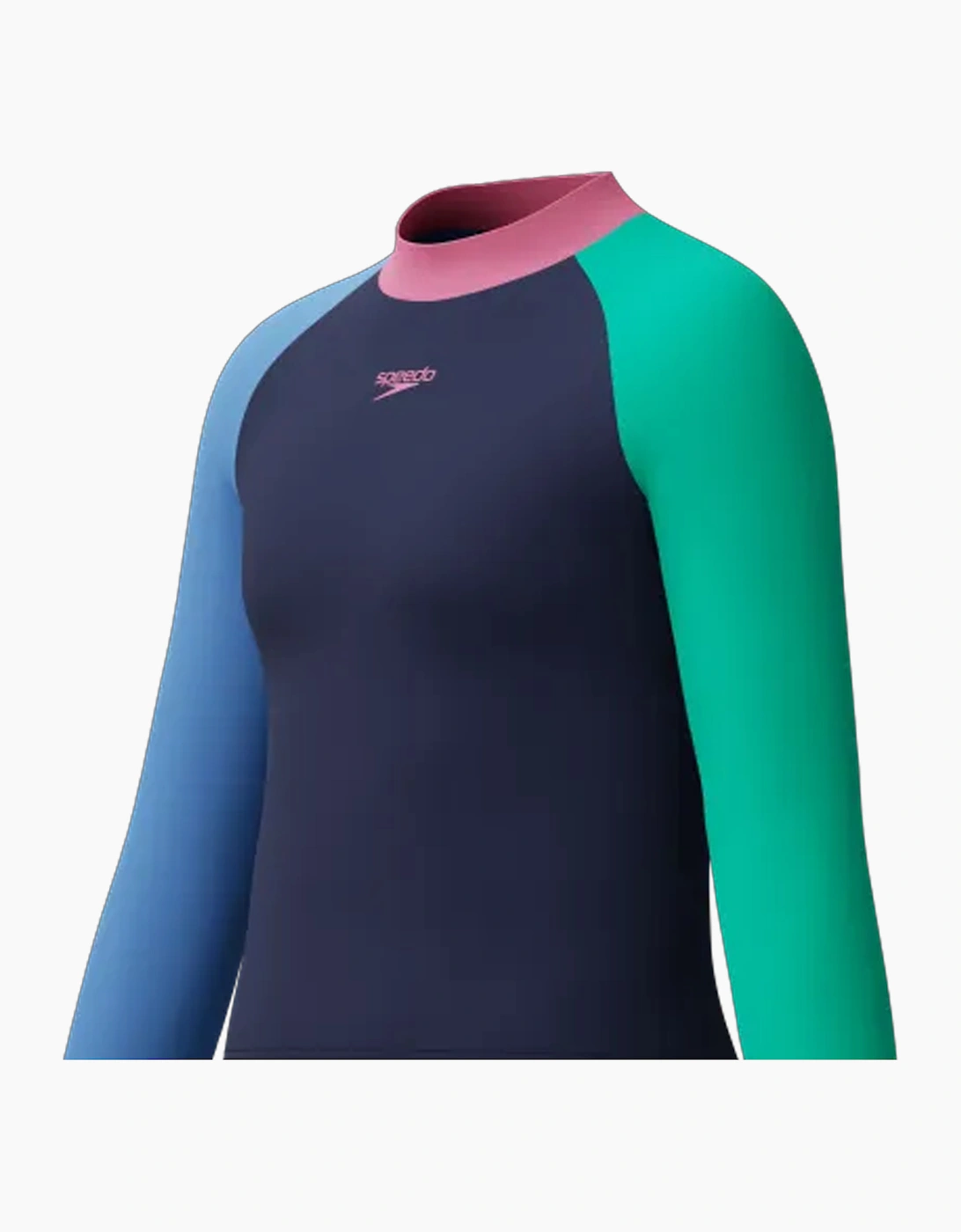 Speedo Childrens/Kids Colour Block Long-Sleeved Rash Guard Swimsuit Set