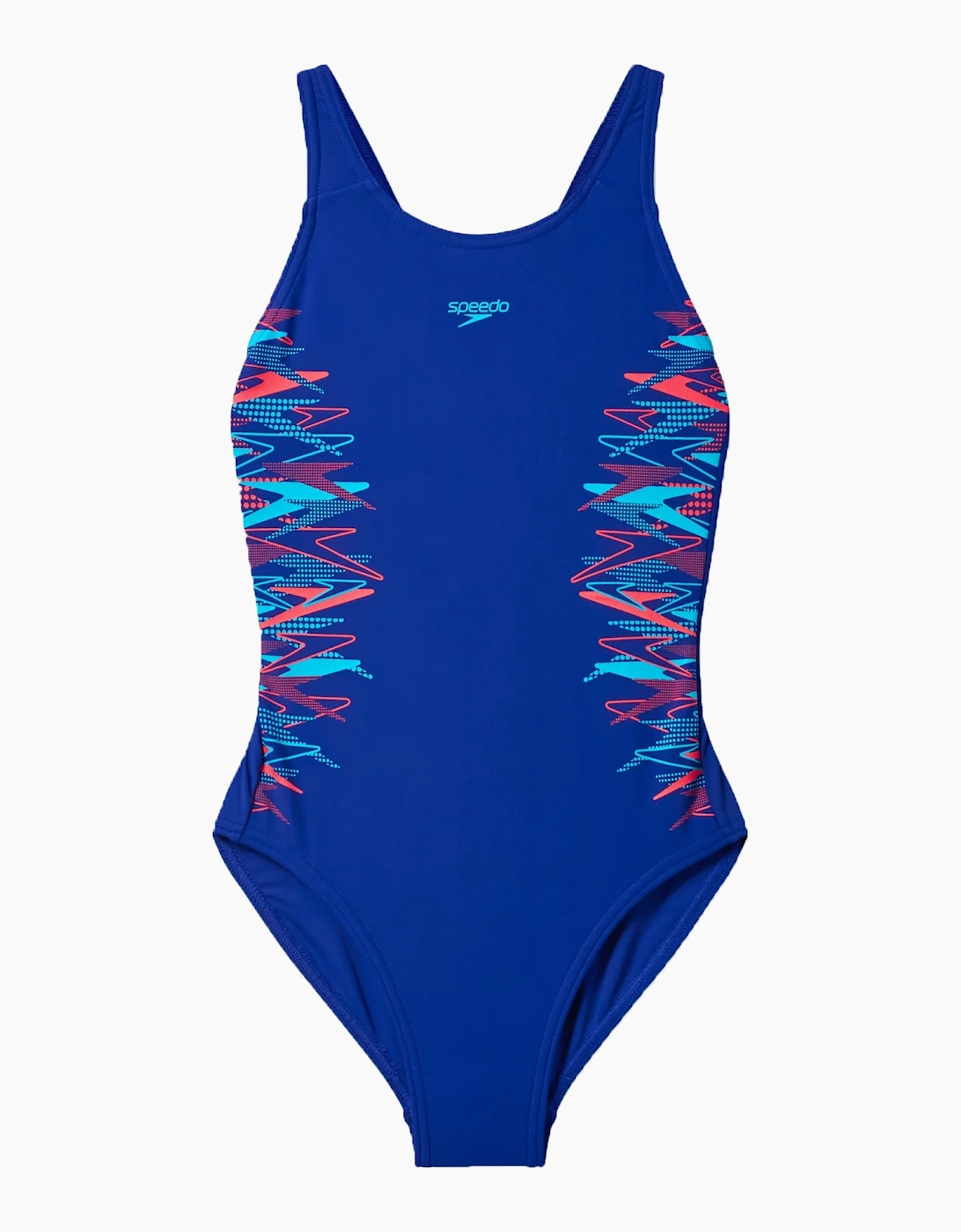 Speedo Girls Placement Abstract Muscleback One Piece Swimsuit