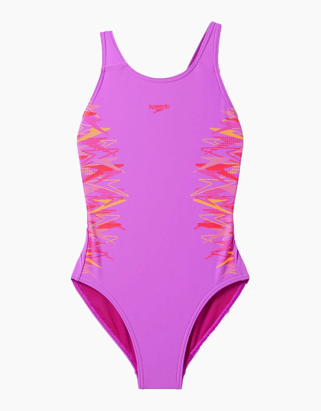 Speedo Girls Placement Abstract Muscleback One Piece Swimsuit
