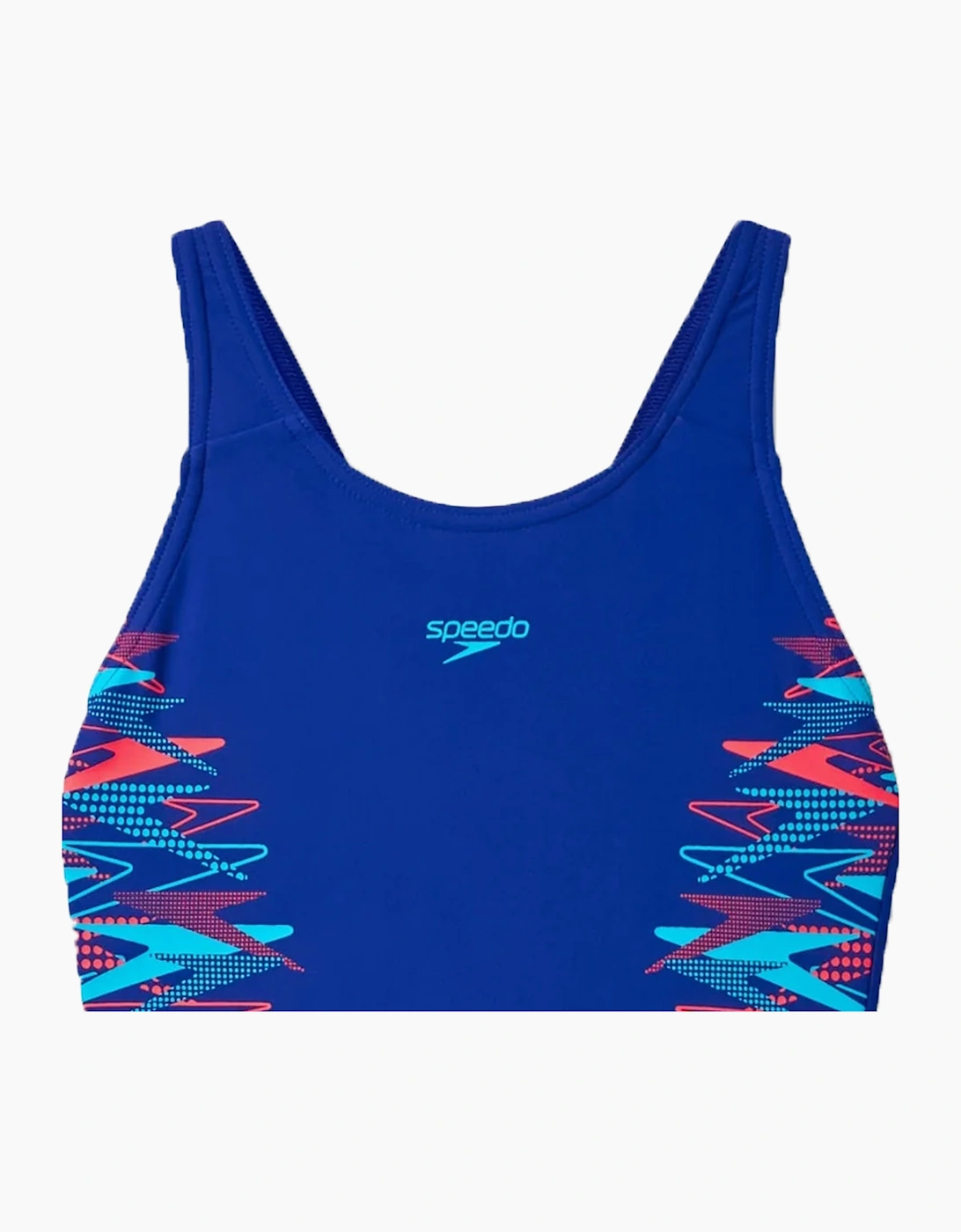 Speedo Girls Placement Abstract Muscleback One Piece Swimsuit