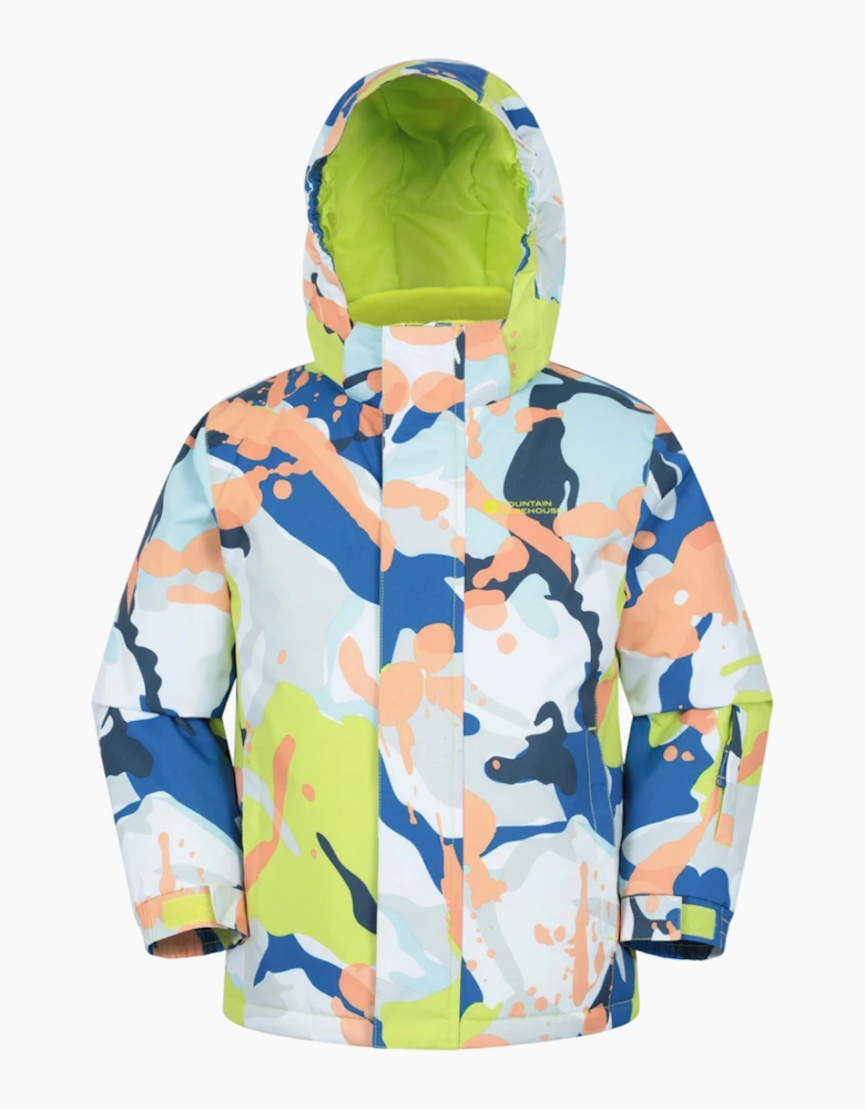 Mountain Warehouse Childrens Mogal Splatter Fleece Lined Ski Jacket