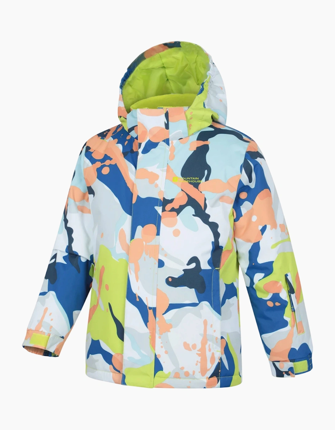 Mountain Warehouse Childrens Mogal Splatter Fleece Lined Ski Jacket