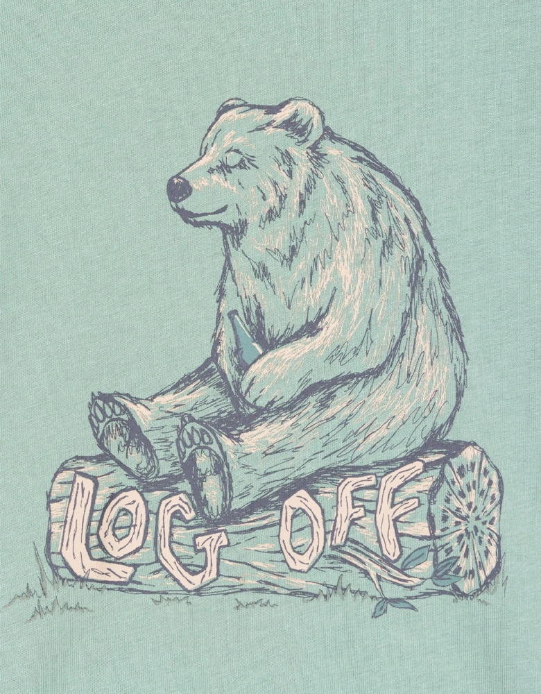 Mountain Warehouse Mens Log Off Graphic Short Sleeve T-Shirt