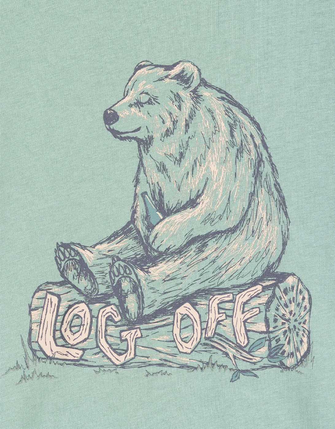Mountain Warehouse Mens Log Off Graphic Short Sleeve T-Shirt