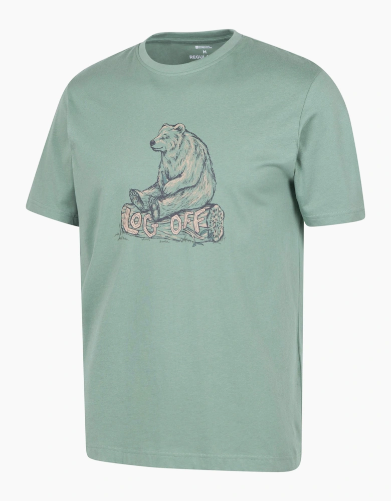 Mountain Warehouse Mens Log Off Graphic Short Sleeve T-Shirt