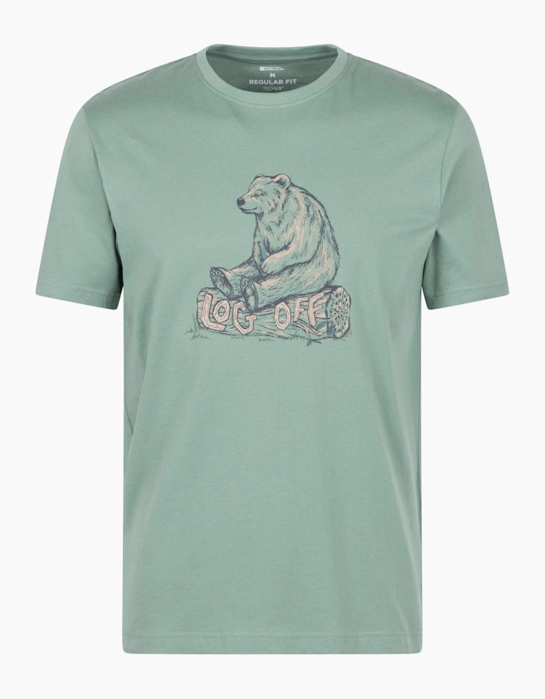 Mountain Warehouse Mens Log Off Graphic Short Sleeve T-Shirt