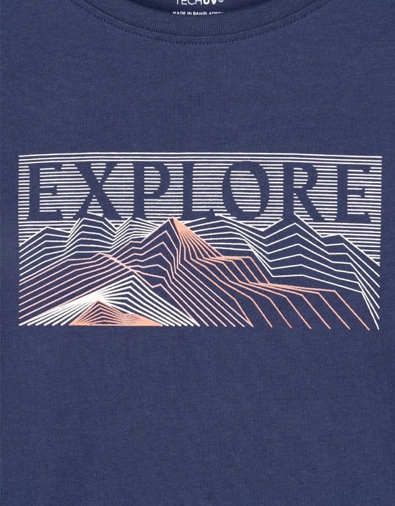 Mountain Warehouse Womens Explore Graphic Regular Short Sleeve UV Protection T Shirt
