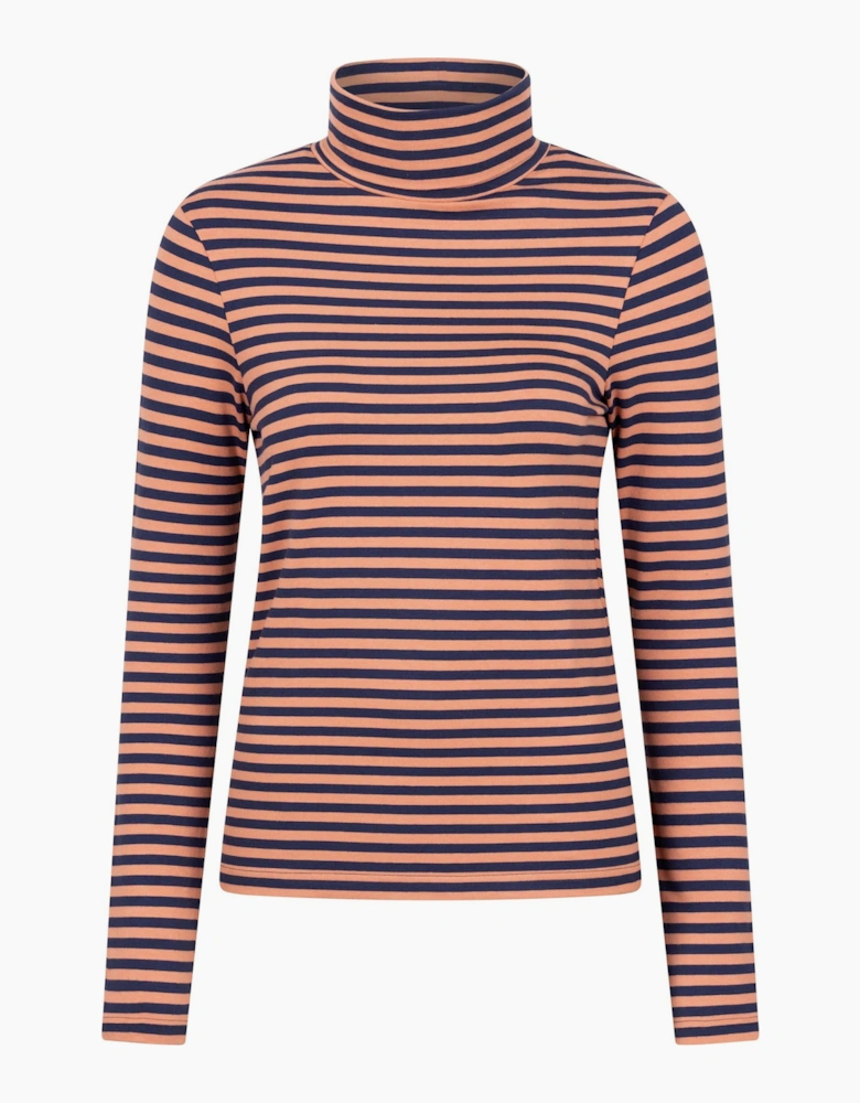 Mountain Warehouse Womens Eva Cotton Lightweight Fitted Roll Neck Long-Sleeved Top