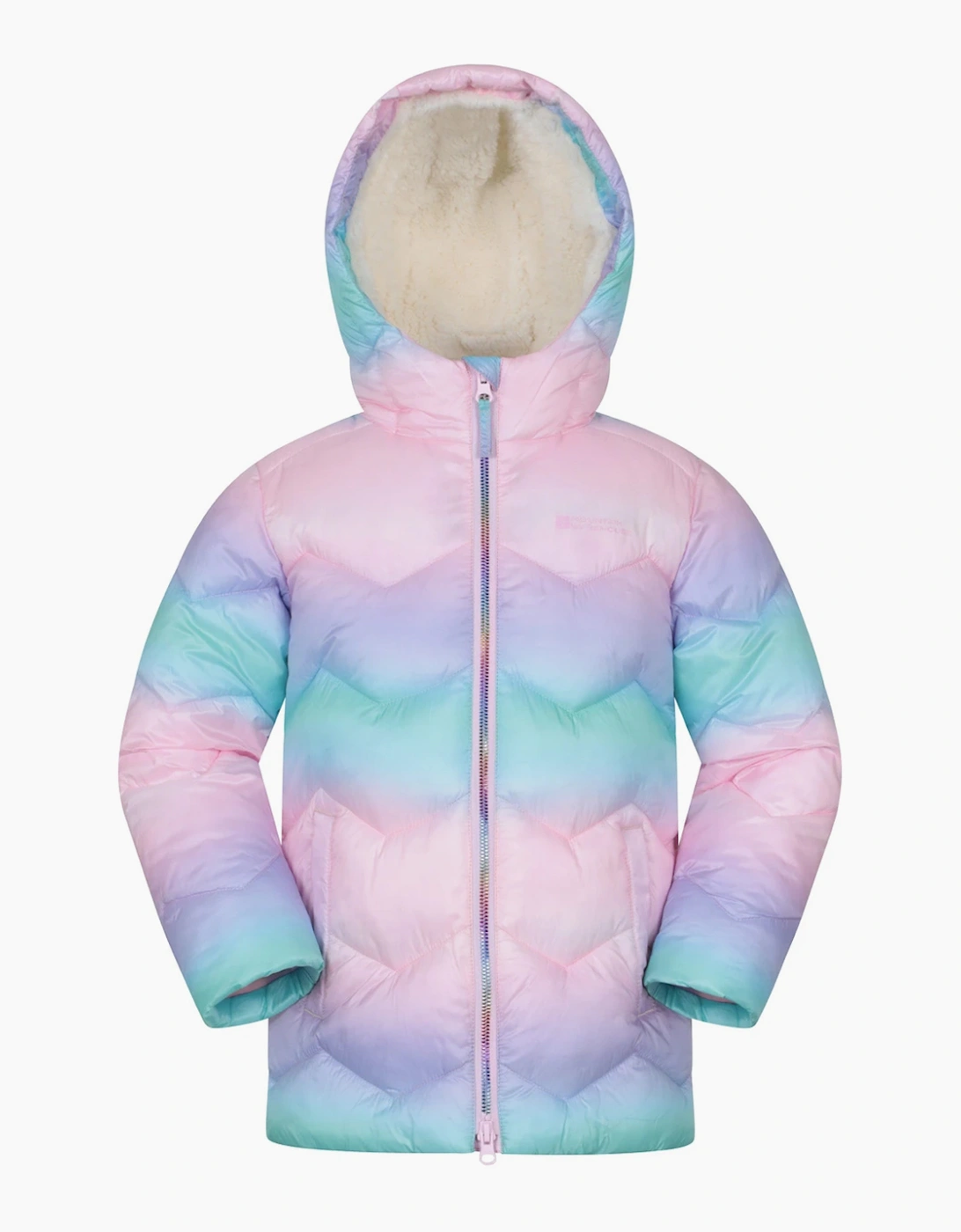 Mountain Warehouse Childrens Meadow Rainbow Gradient Water Resistant Padded Jacket