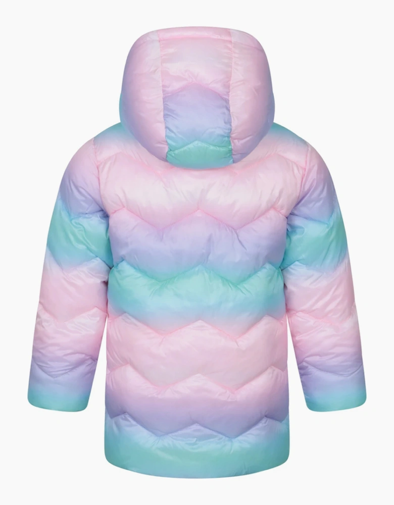 Mountain Warehouse Childrens Meadow Rainbow Gradient Water Resistant Padded Jacket
