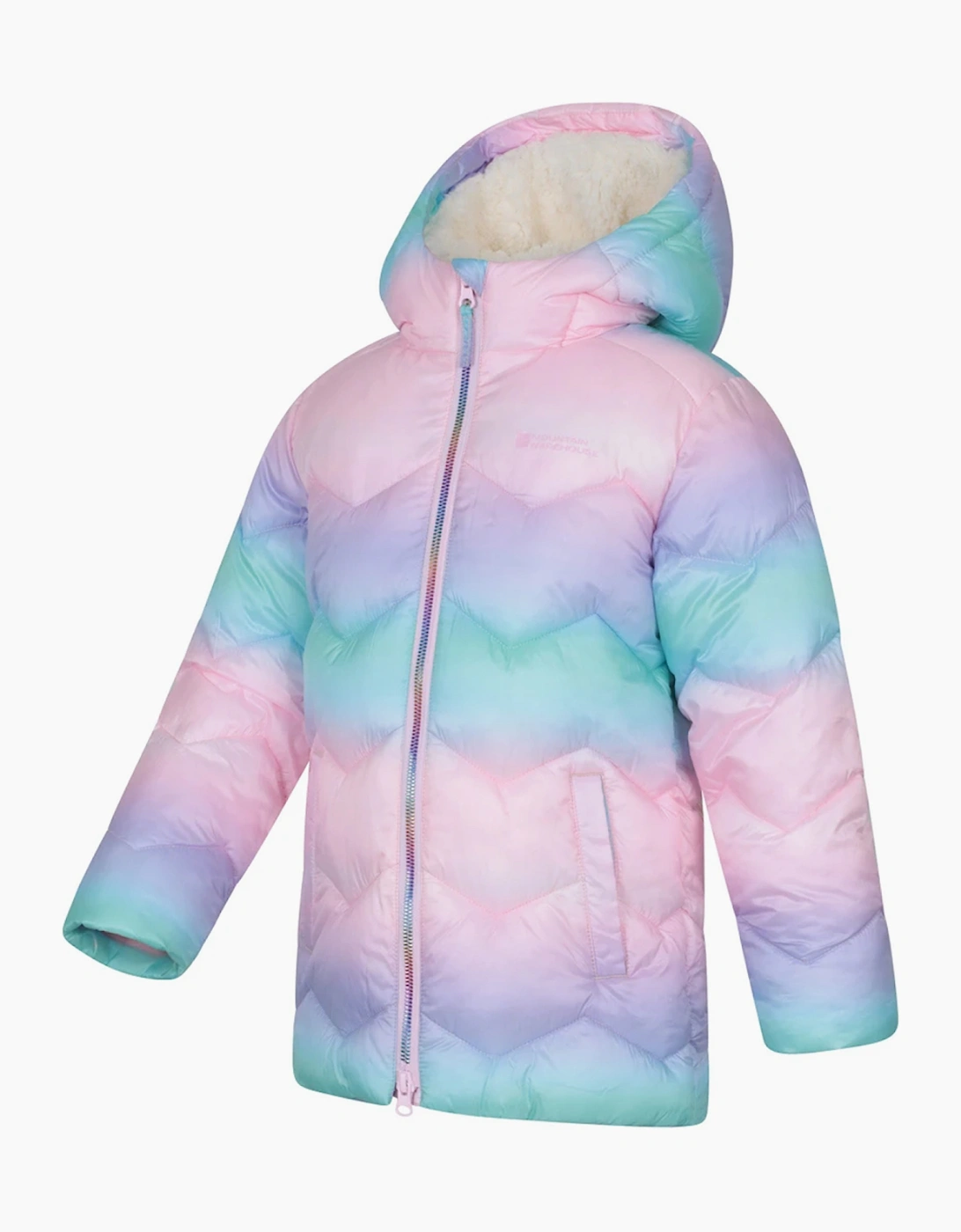 Mountain Warehouse Childrens Meadow Rainbow Gradient Water Resistant Padded Jacket