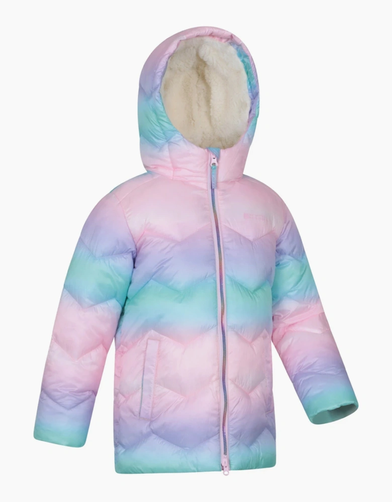Mountain Warehouse Childrens Meadow Rainbow Gradient Water Resistant Padded Jacket