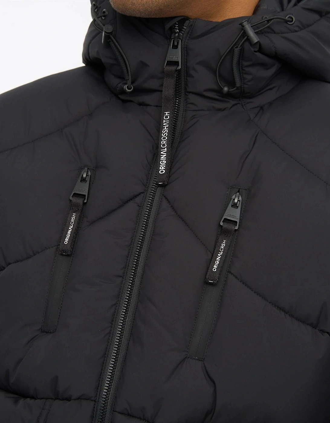 Crosshatch Mens Walkham Padded Hooded Jacket