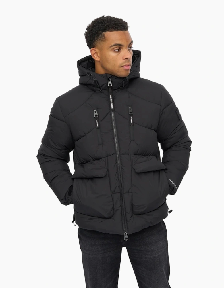 Crosshatch Mens Walkham Padded Hooded Jacket