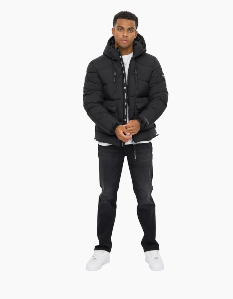 Crosshatch Mens Walkham Padded Hooded Jacket