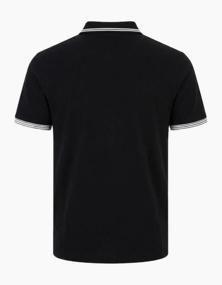 Fila Gold Soren Tipped Polo Shirt Black