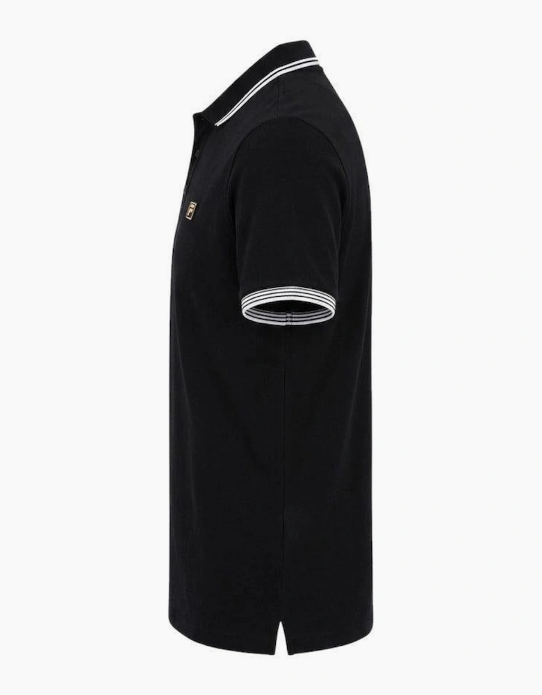 Fila Gold Soren Tipped Polo Shirt Black