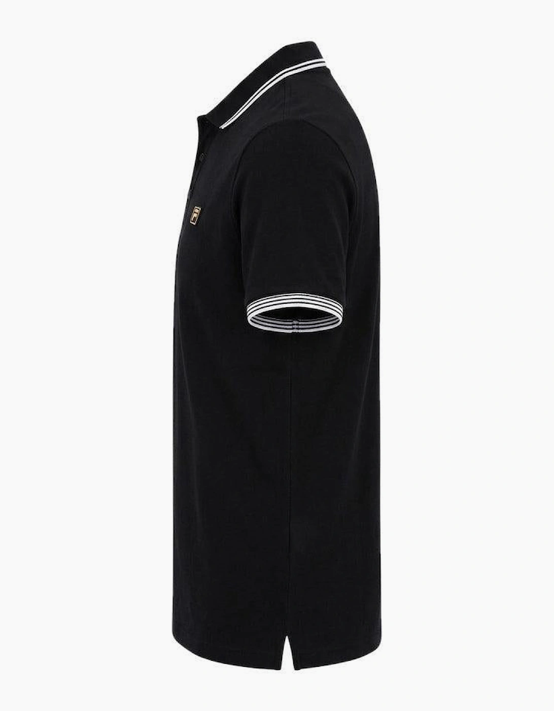 Fila Gold Soren Tipped Polo Shirt Black