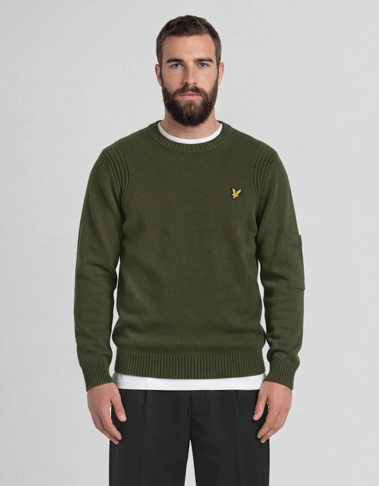 Rib Detail Crew Neck Jumper