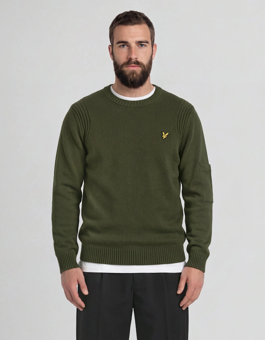 Rib Detail Crew Neck Jumper
