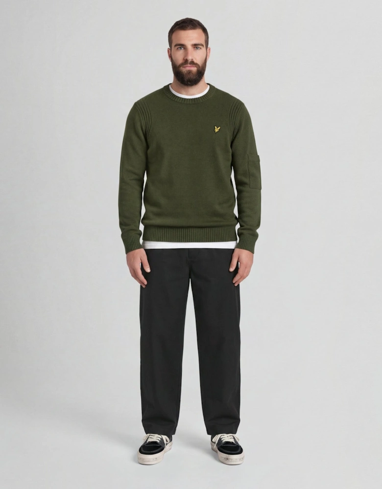 Rib Detail Crew Neck Jumper