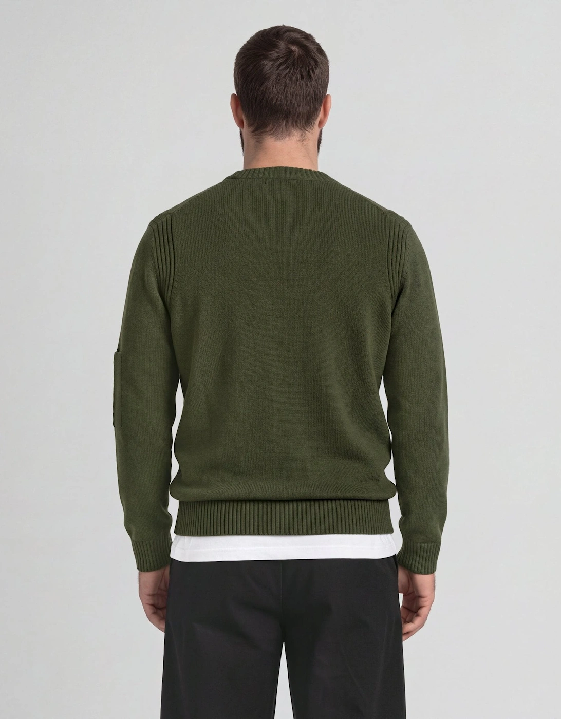 Rib Detail Crew Neck Jumper