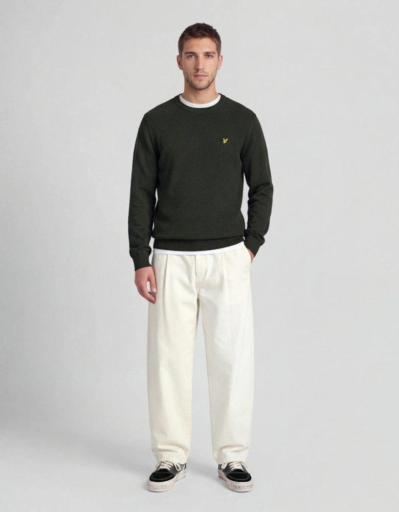 Waffle Crew Neck Jumper