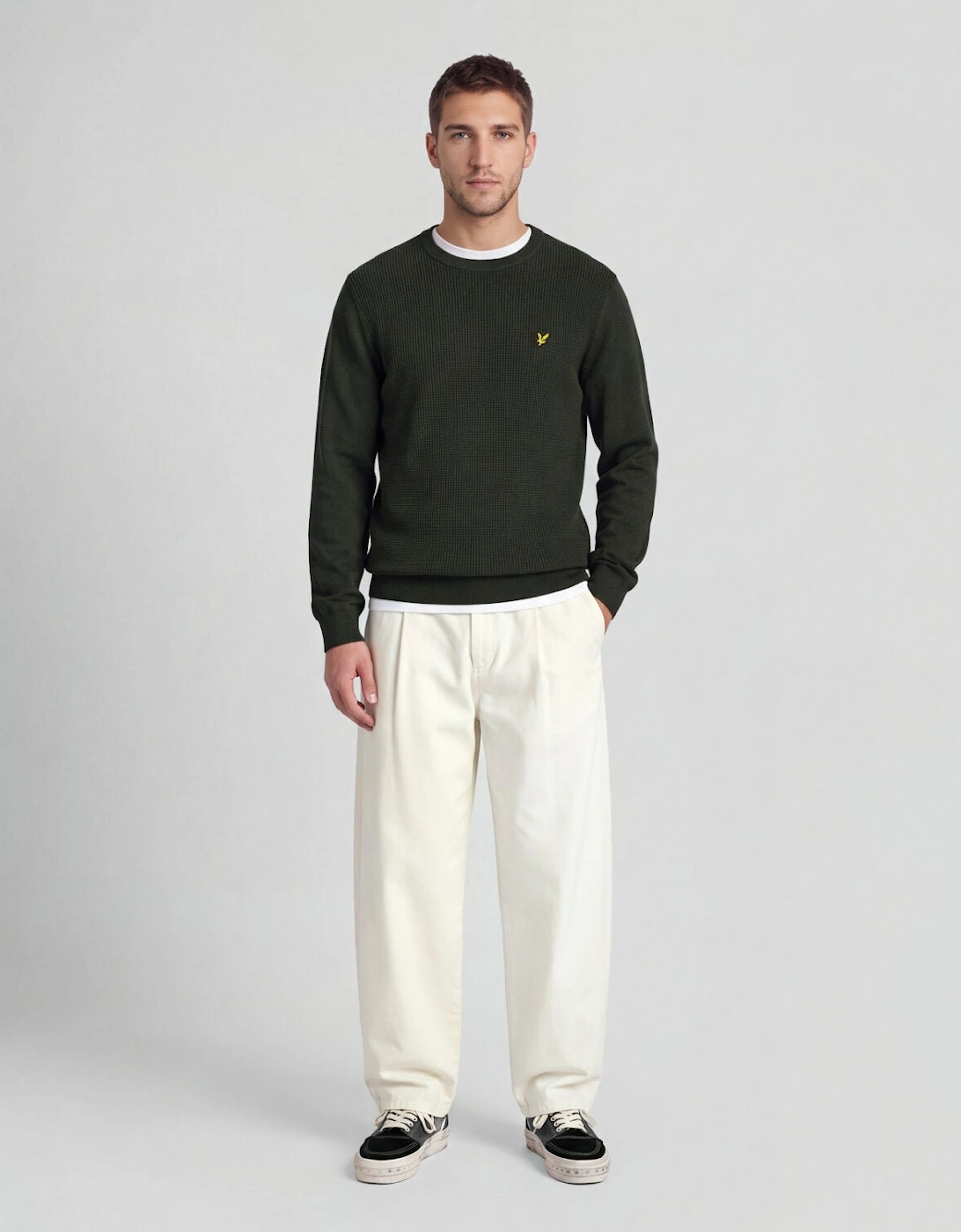 Waffle Crew Neck Jumper
