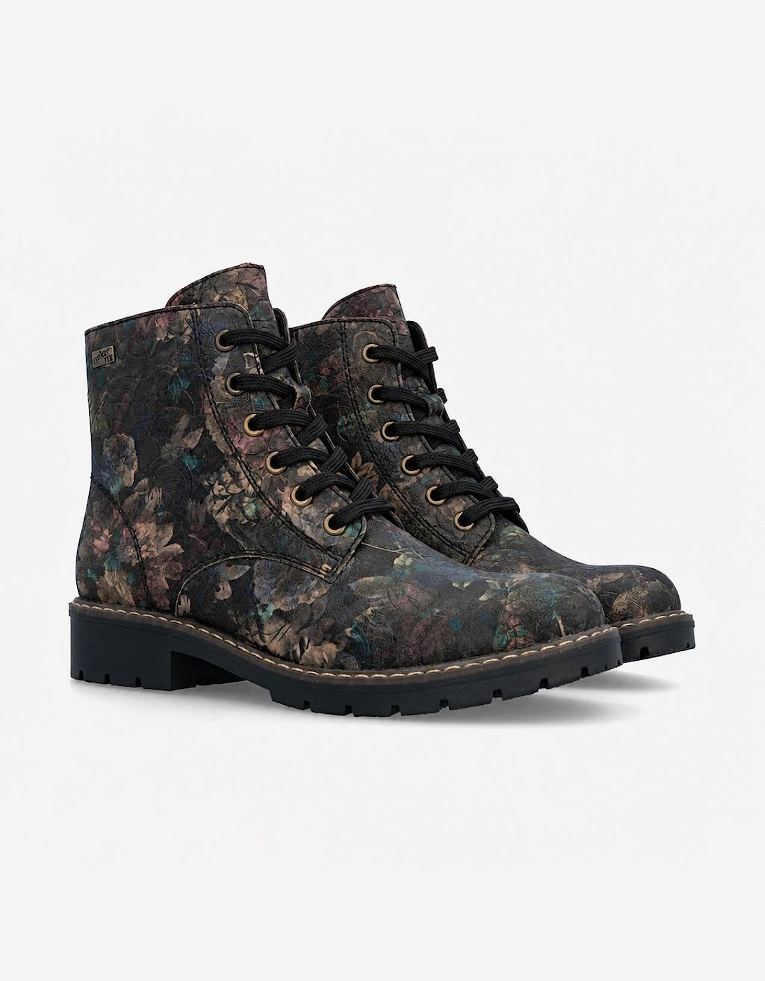 Rieker Y9103 Womens Ankle Boots Black/Pastel