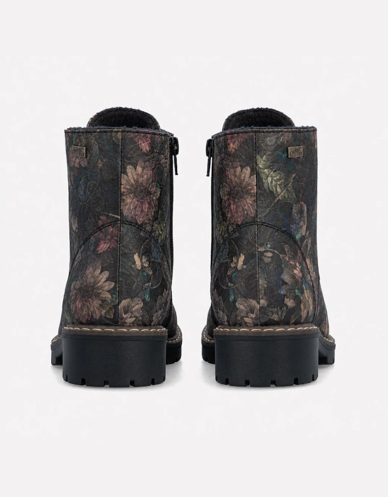 Rieker Y9103 Womens Ankle Boots Black/Pastel
