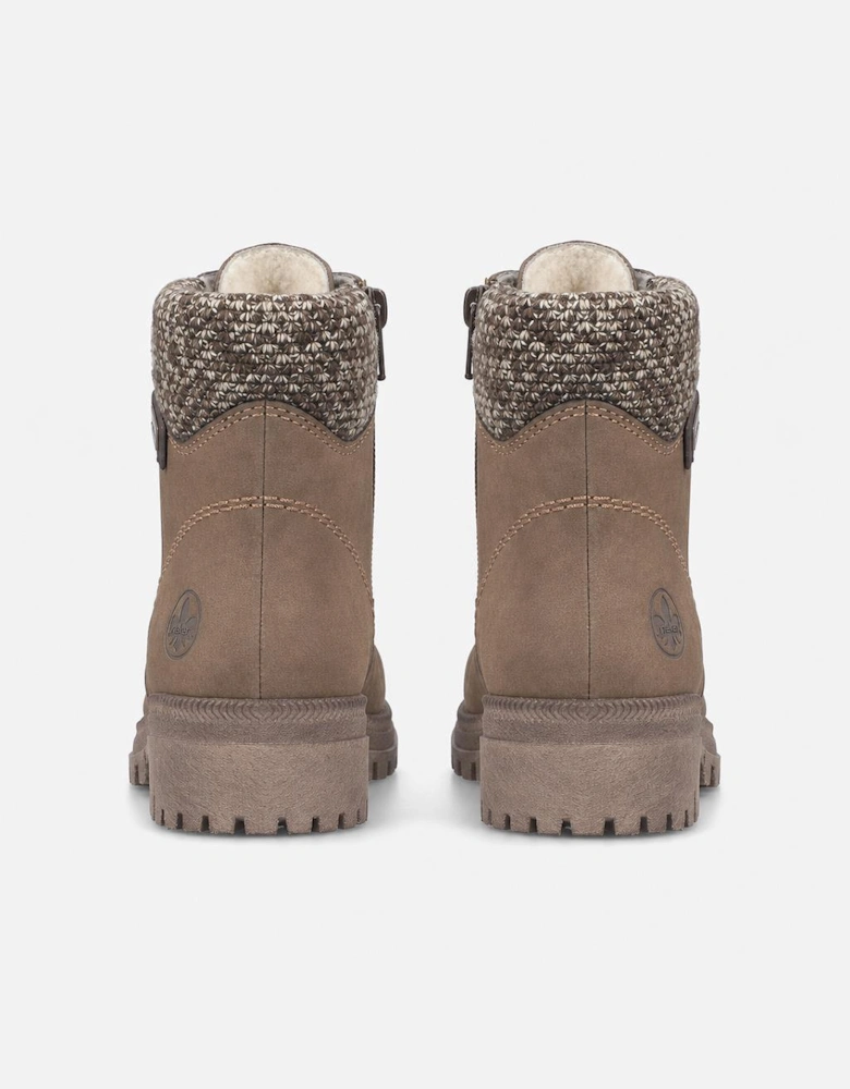Rieker Y7621 Womens Ankle Boots Brown/Beige