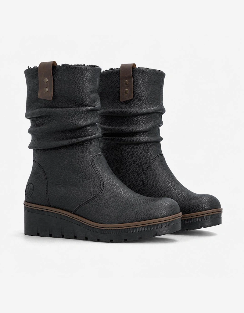 Rieker X9155 Womens Ankle Boots Black/Chestnut