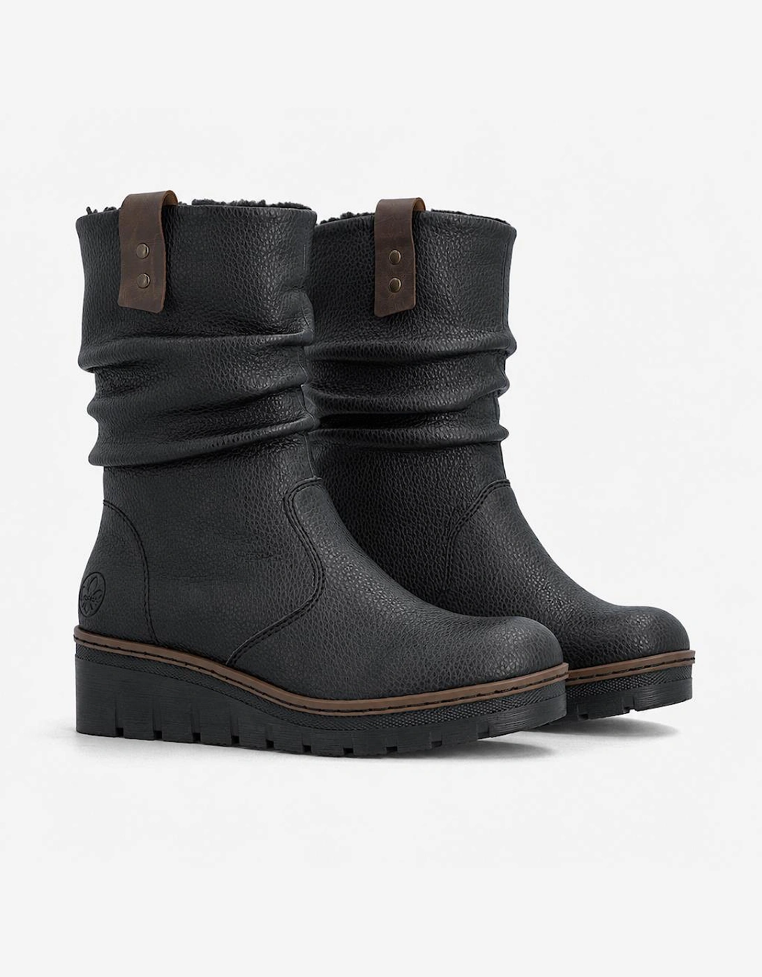 Rieker X9155 Womens Ankle Boots Black/Chestnut