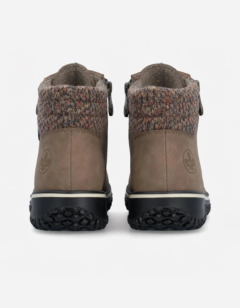 Rieker Z4263 Womens Ankle Boots Oat/Multi