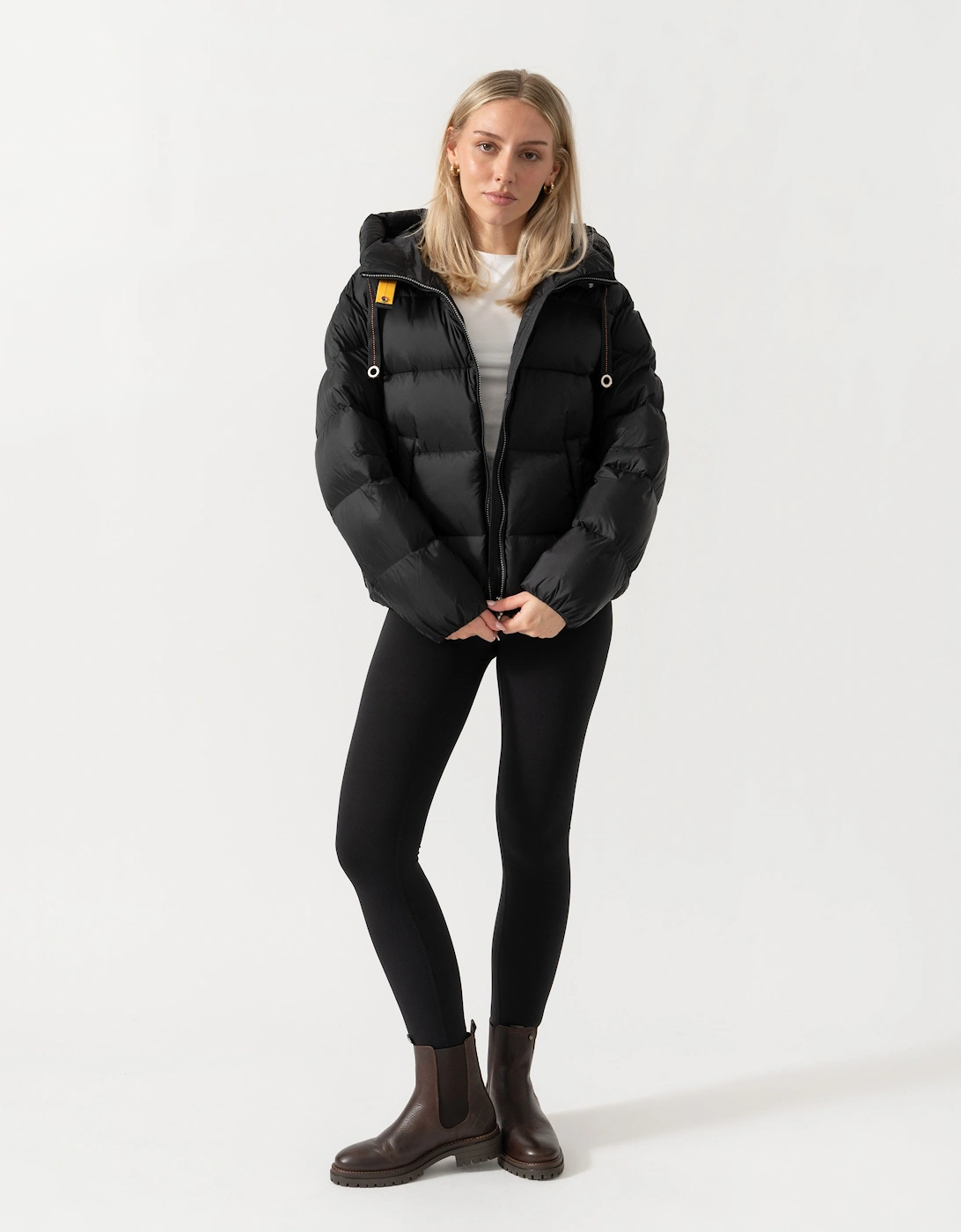 Parajumpers Tilly Womens Down Jacket with Hood - Black 541