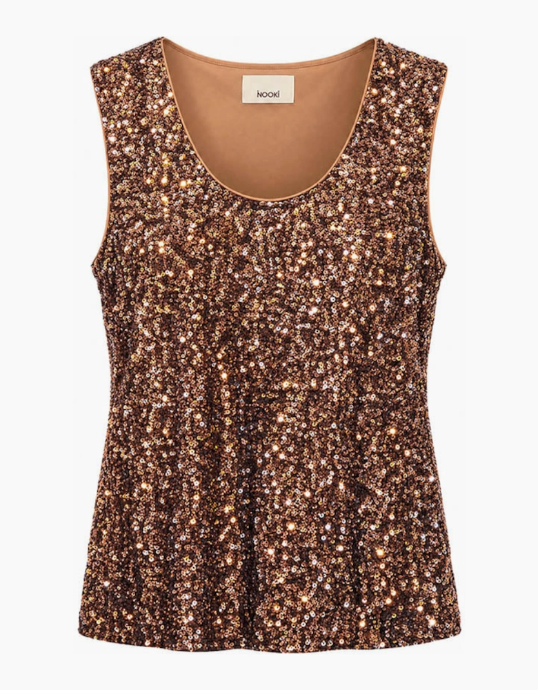 Maxine Sequin Vest-Copper