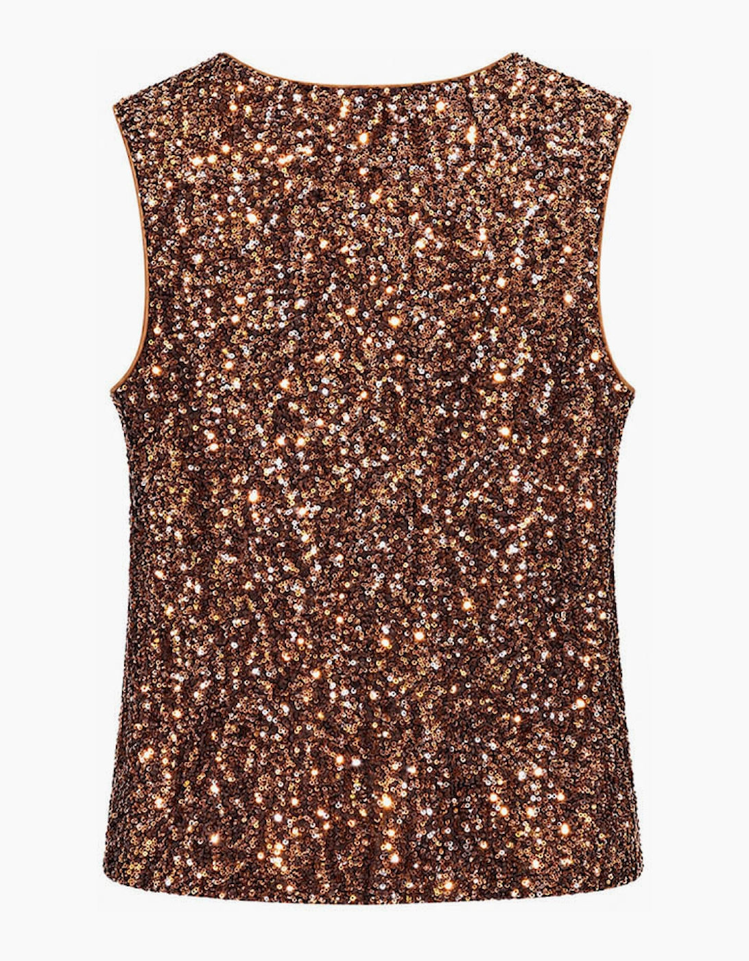 Maxine Sequin Vest-Copper
