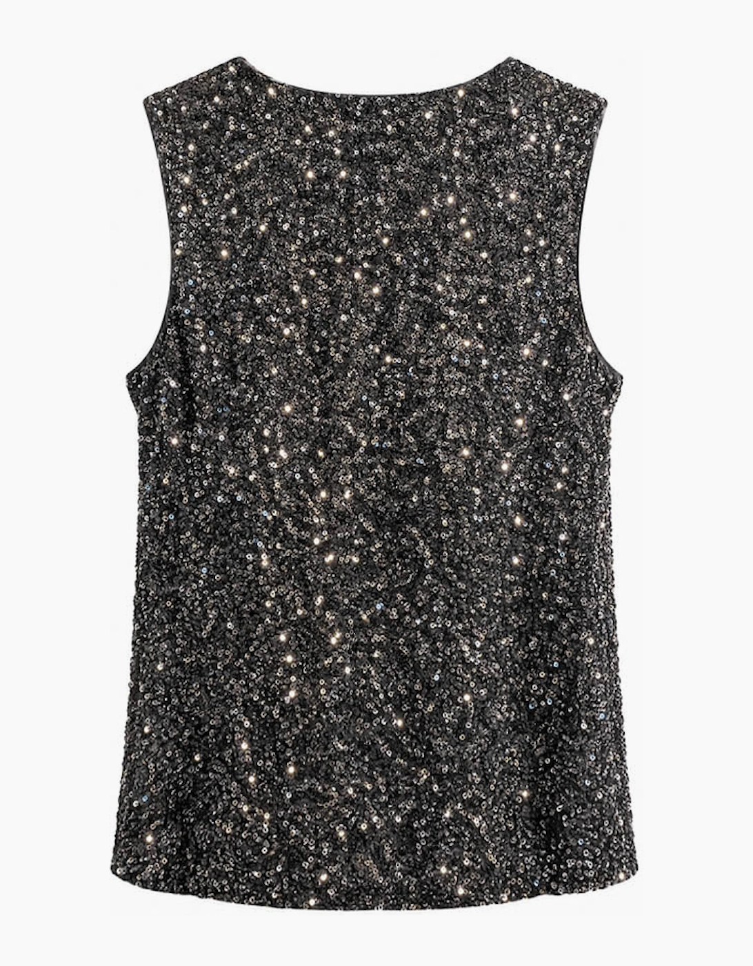 Maxine Sequin Vest-Black
