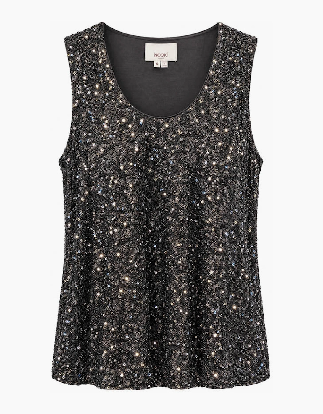 Maxine Sequin Vest-Black
