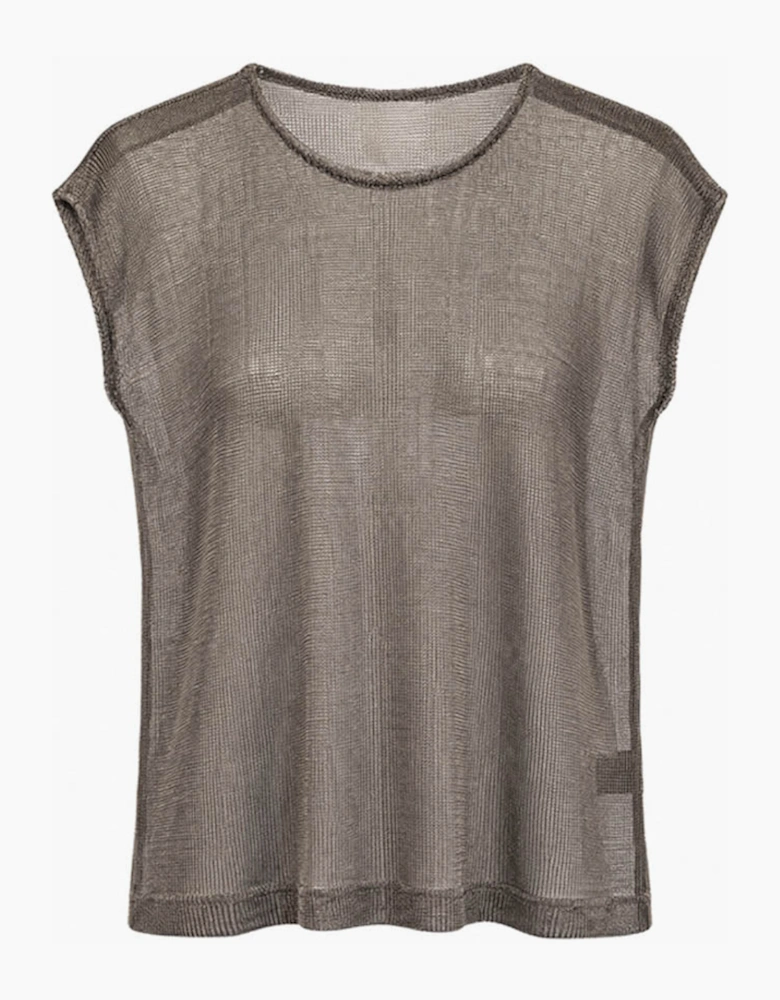 Amor Knit Top-Pewter