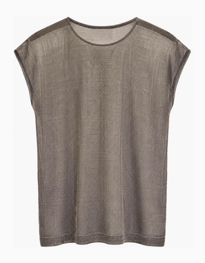 Amor Knit Top-Pewter