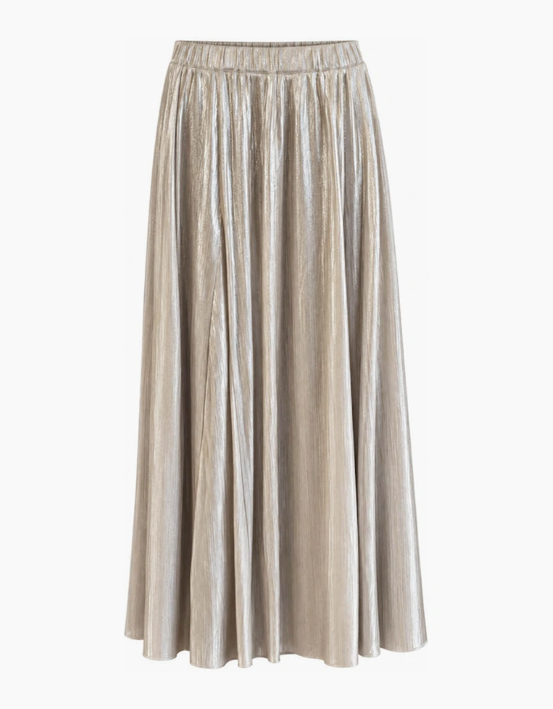 Daphne Metallic Skirt-Silver