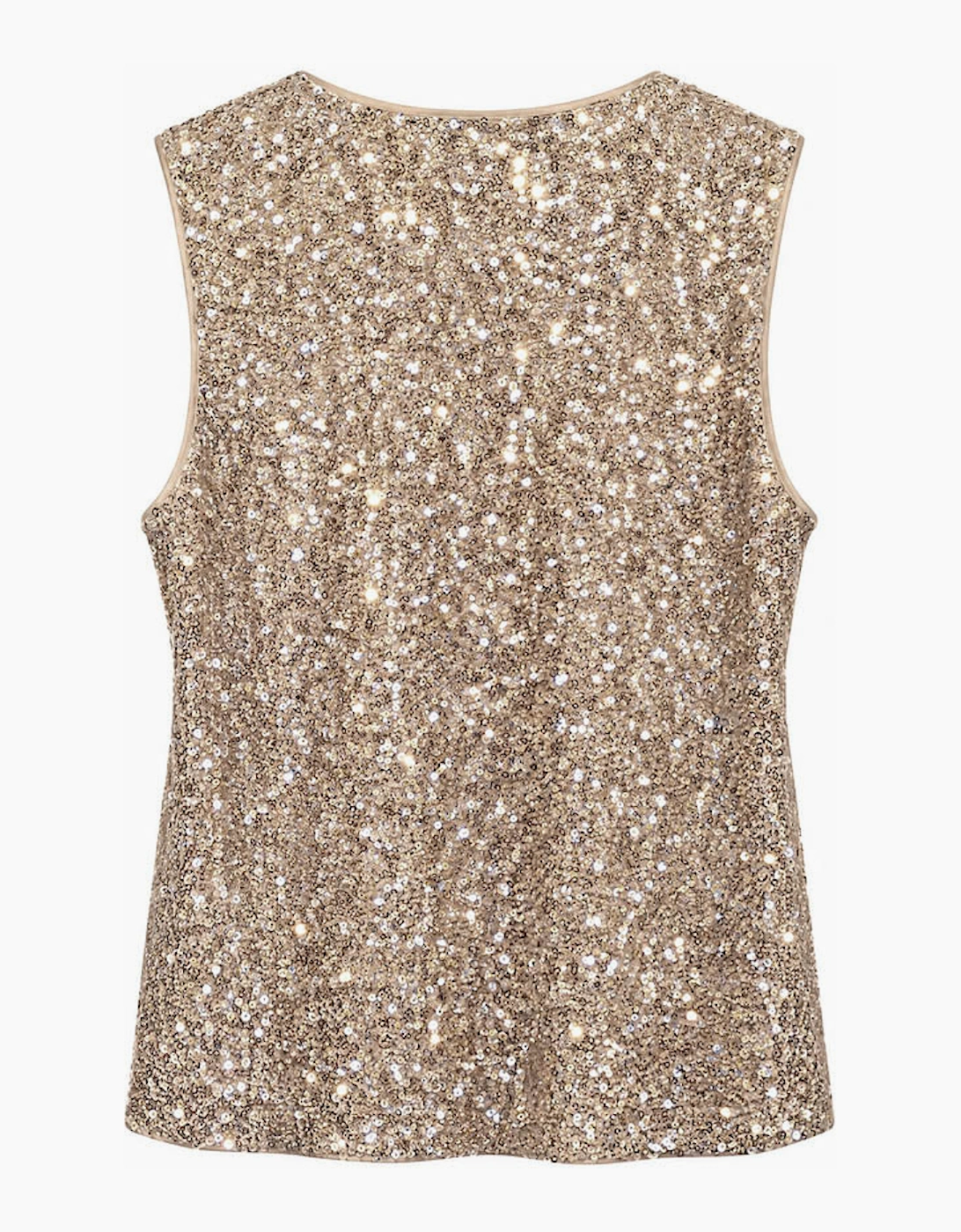 Maxine Sequin Vest-Gold