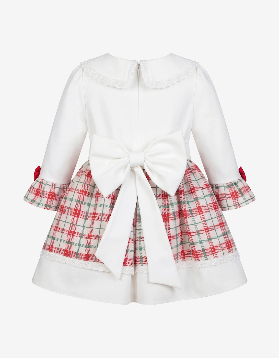 DRESS & Fleur Baby Girls Tartan Dress in White