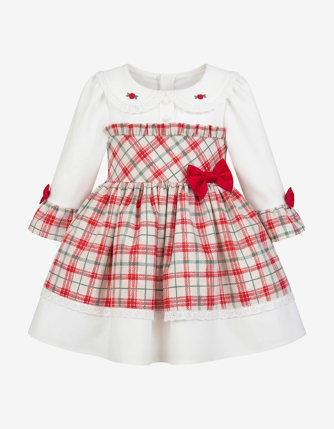 DRESS & Fleur Baby Girls Tartan Dress in White