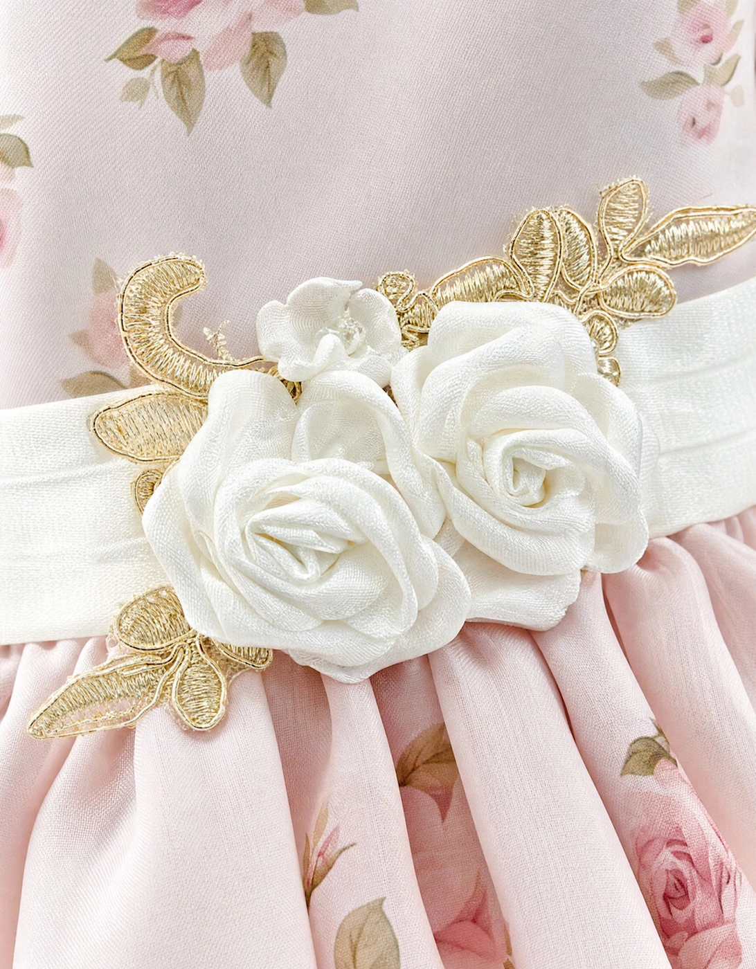 DRESS & Fleur Baby Girls Floral Dress with Headband in Pink