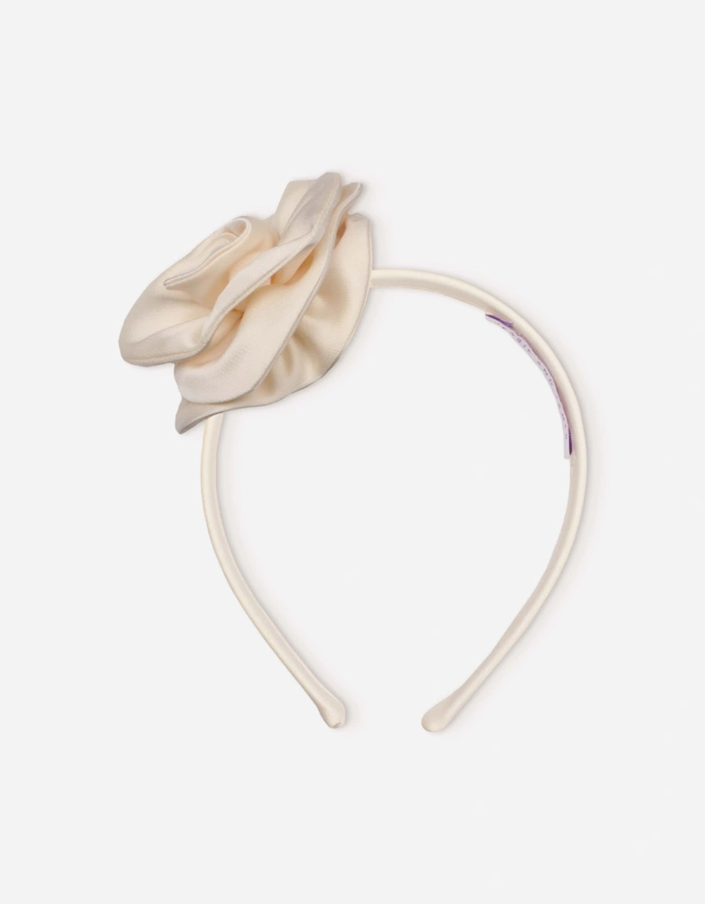 Jessie And James Girls My Rose Headband in Ivory
