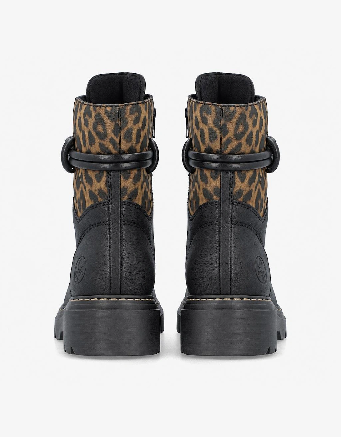 Rieker 76724 Womens Biker Boots Black/Brown