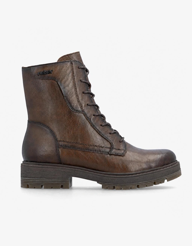 Rieker 75800 Womens Ankle Boots Mahogany