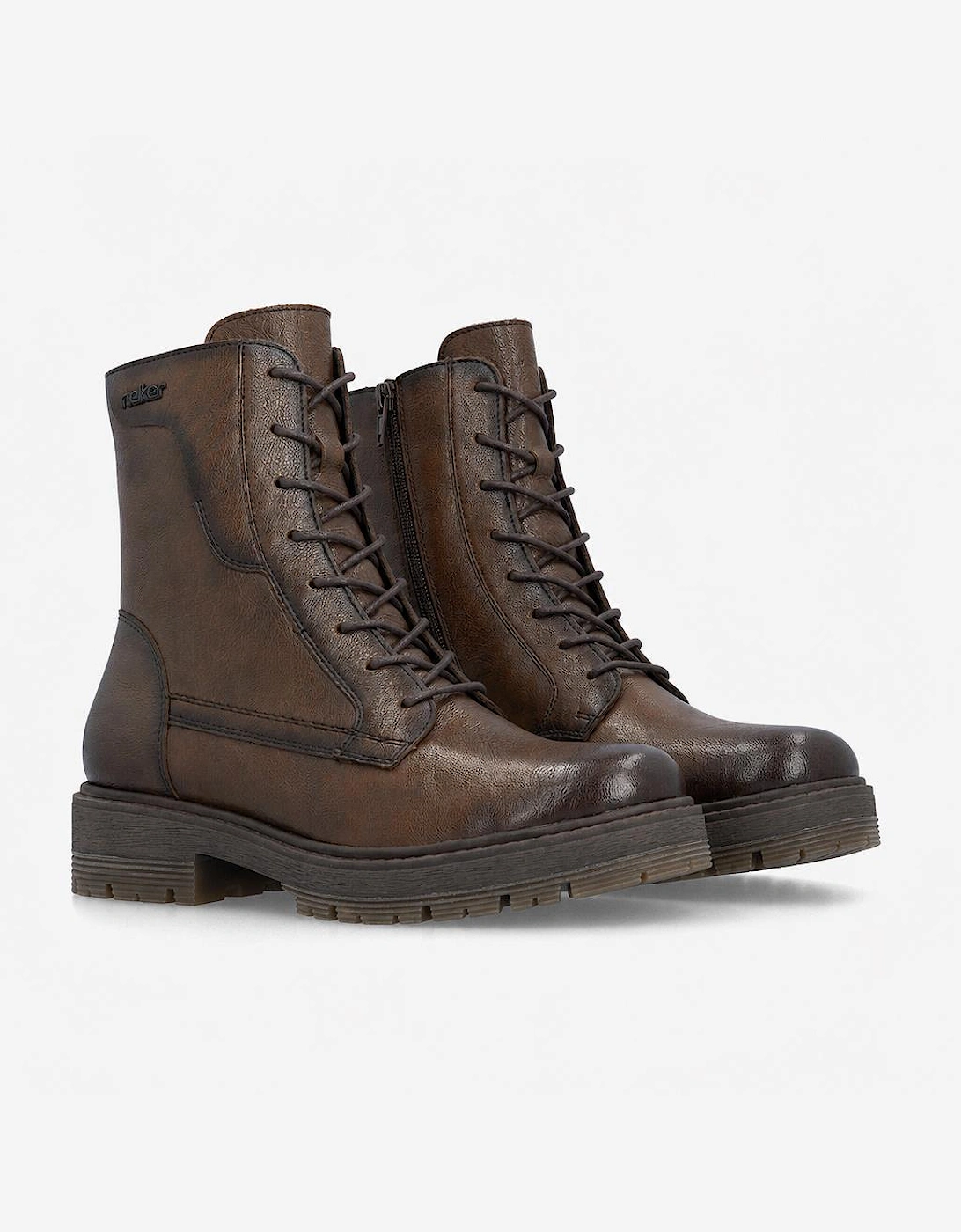 Rieker 75800 Womens Ankle Boots Mahogany